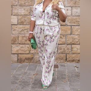 Zara - Printed Pajama Style Trouser - Medium